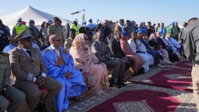 صورة انطلاق المسيرة الزرقاء من آركيس تخليدا للذكرى الخمسين لحظيرة حوض آركين