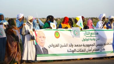 صورة مونگل: استقبال شعبي من مجتمع “التآزر” لفخامة رئيس الجمهورية