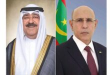 صورة رئيس الجمهورية يجري اتصالا هاتفيا مع صاحب السمو الشيخ مشعل الأحمد الجابر الصباح أمير دولة الكويت.