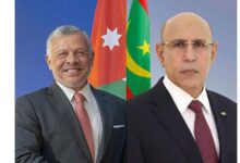 صورة رئيس الجمهورية يجري اتصالا هاتفيا مع صاحب الجلالة الملك عبد الله الثاني ابن الحسين، عاهل المملكة الأردنية