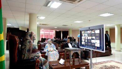 صورة وزيرة التجارة تشارك عبر تقنية الفيديو في اجتماع وزراء التجارة العرب تحضيراً لمؤتمر منظمة التجارة العالمية