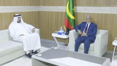 صورة رئيس الجمعية الوطنية يستقبل  سفير دولة الإمارات العربية المتحدة لدى موريتانيا