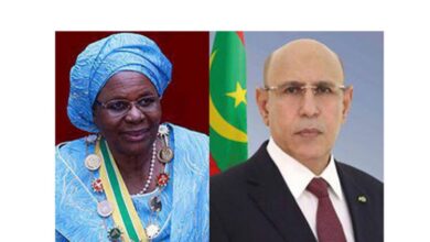 صورة رئيس الجمهورية يهنئ  رئيسة جمهورية ناميبيا، بمناسبة احتفال بلادها بعيدها الوطني: