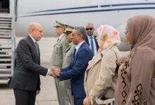 صورة رئيس الجمهورية يصل إلى بروكسل