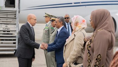 صورة رئيس الجمهورية يصل إلى بروكسل