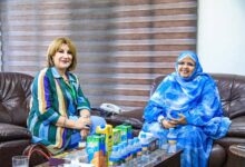 صورة رئيسة جهة نواكشوط تستقبل الأمينة العامة ل CGLU-Monde