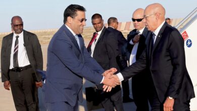 صورة رئيس الجمهورية يعود إلى نواكشوط بعد زيارة للعاصمة البلجيكية بروكسل