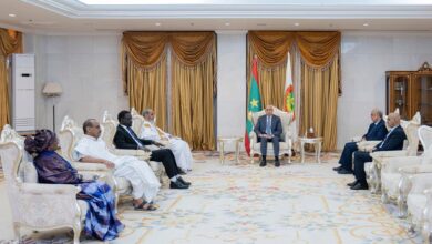 صورة غزواني يستقبل مكتب مؤسسة المعارضة