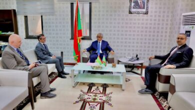 صورة وزير الشؤون الاقتصادية يستقبل سفير  الفرنسي المعتمد لدى موريتانيا