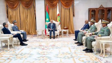 صورة الرئيس الجمهورية يستقبل مفتش القوات المسلحة الملكية المغربية