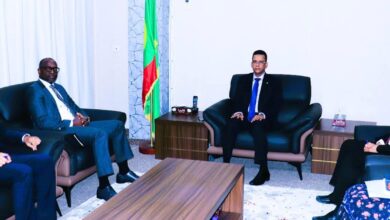 صورة وزير الشؤون الإسلامية يستقبل الممثل المقيم لبرامج الأمم المتحدة الإنمائي في موريتانيا