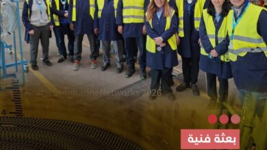 صورة بعثة فنية  من وزارة التحول الرقمي تواكب اختبار الكابل البحري الثاني قبل تمديده في المياه الموريتانية