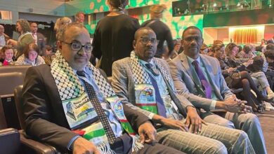 صورة وفد من البرلمان الموريتاني  يشارك في ندوة برلمانية عالمية ببروكسل حول القضية الفلسطينية