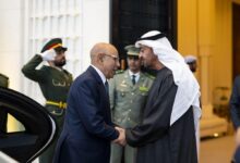 صورة غزواني وبن زايد  يبحثان تعزيز التعاون وتطورات المنطقة