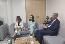 صورة وزير المعادن والصناعة يبحث مع السفيرة الإيطالية ووفد من مجموعة (CDP) تعزيز التعاون في مجالي المعادن والصناعة