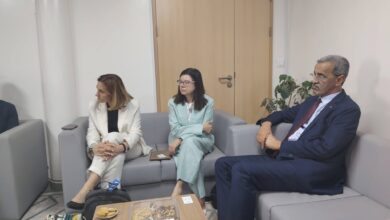 صورة وزير المعادن والصناعة يبحث مع السفيرة الإيطالية ووفد من مجموعة (CDP) تعزيز التعاون في مجالي المعادن والصناعة