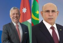 صورة رئيس الجمهورية يهنئ ملك المملكة الأردنية الهاشمية بمناسبة احتفال بلاده بعيدها الوطني