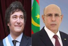 صورة رئيس الجمهورية يهنئ رئيس جمهورية الأرجنتين بمناسبة احتفال بلاده بعيدها الوطني.