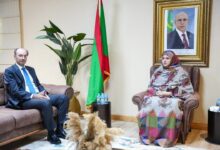 صورة وزيرة العمل الاجتماعي تستقبل سفير الإسباني المعتمد لدى موريتانيا