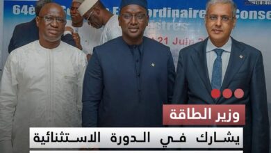 صورة وزير الطاقة يشارك في الدورة الاستثنائية لمجلس وزراء منظمة استثمار نهر السنغال