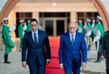 صورة رئيس الجمهورية يتوجه إلى دولة قطر الشقيقة لتقديم واجب العزاء في وفاة الشيخ حمد بن خليفة آل ثاني