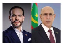 صورة رئيس الجمهورية يهنئ رئيس جمهورية كولومبيا، بمناسبة احتفال بلاده بعيدها الوطني.